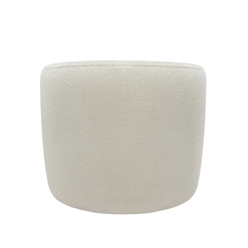 Boucle Upholstered Accent Chair with Curved Back, Plush Seating and No Assembly Required