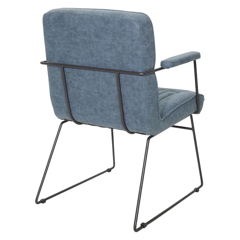 Teigen Faux Leather Chair with Sled Base