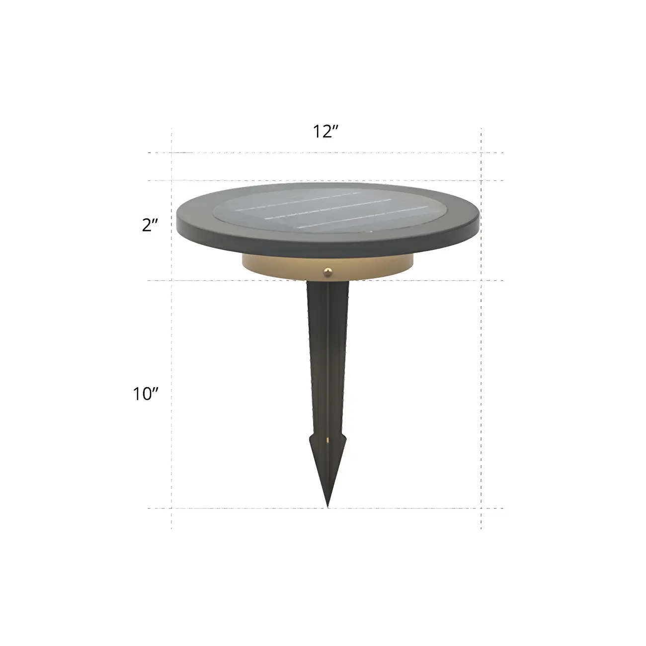 Matte Grey Disc Metal Solar Landscape Lighting