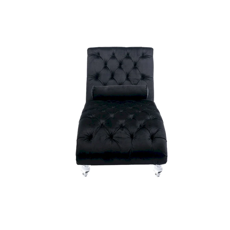 Velvet Tufted Chaise Lounge Accent Living Room Chair