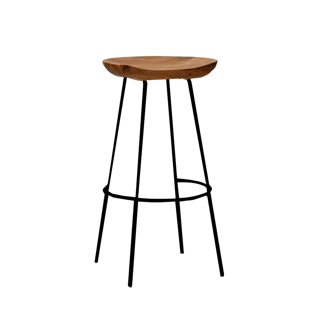 Modern Solid Wood Counter Height Bar Stools