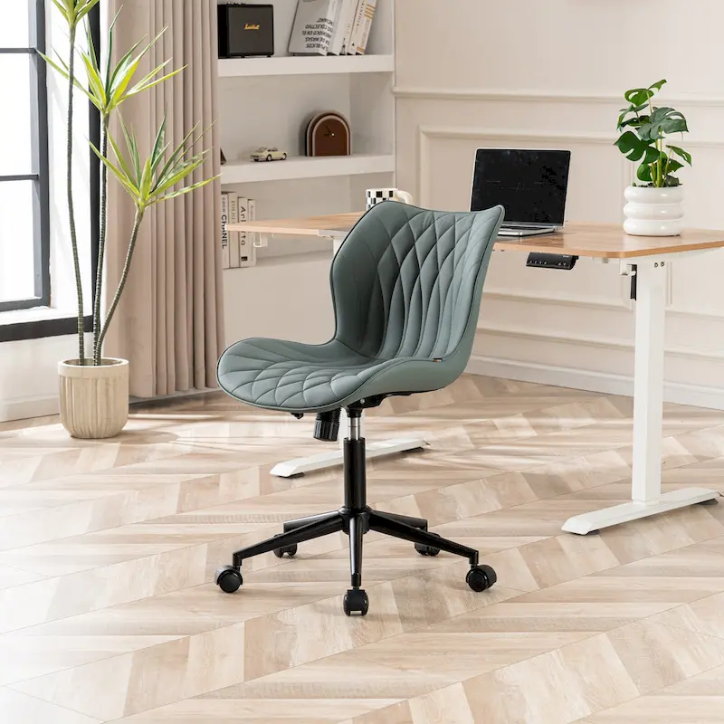 Swivel Armless Desk Chair Office Chairs Makeup Vanity Chair