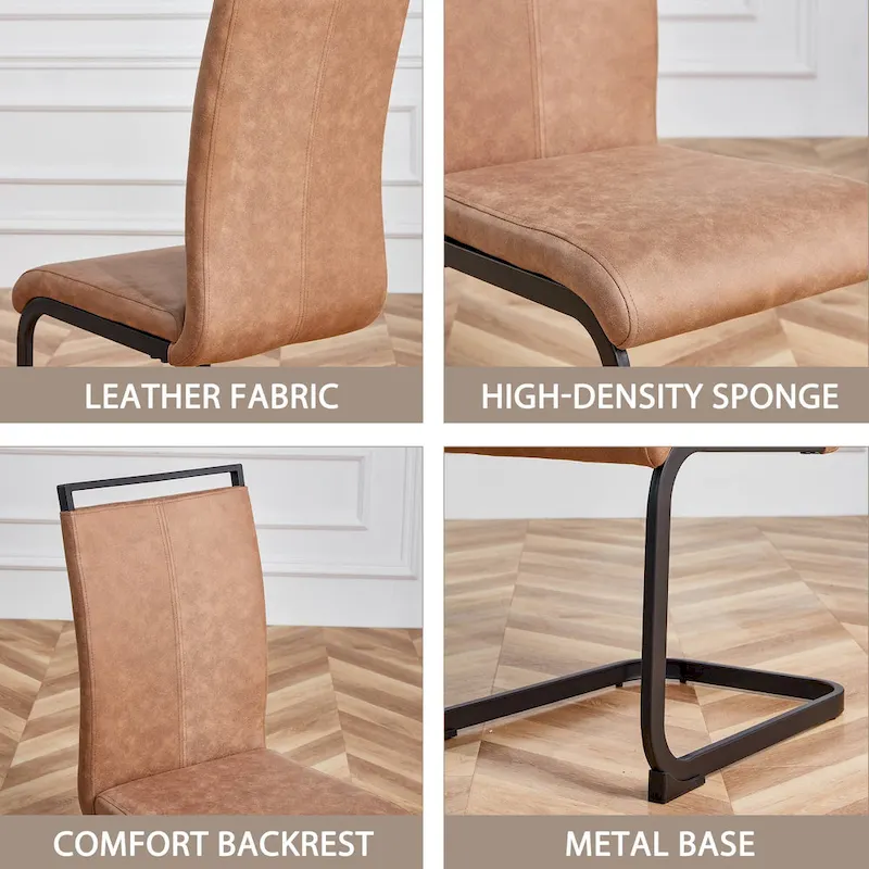 Modern Dining Chairs PU Faux Leather set of 4