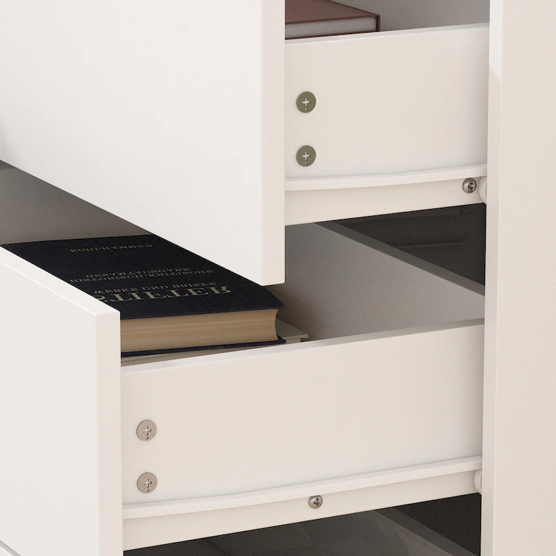 Timechee Mid-century Modern Dresser with Gold Legs