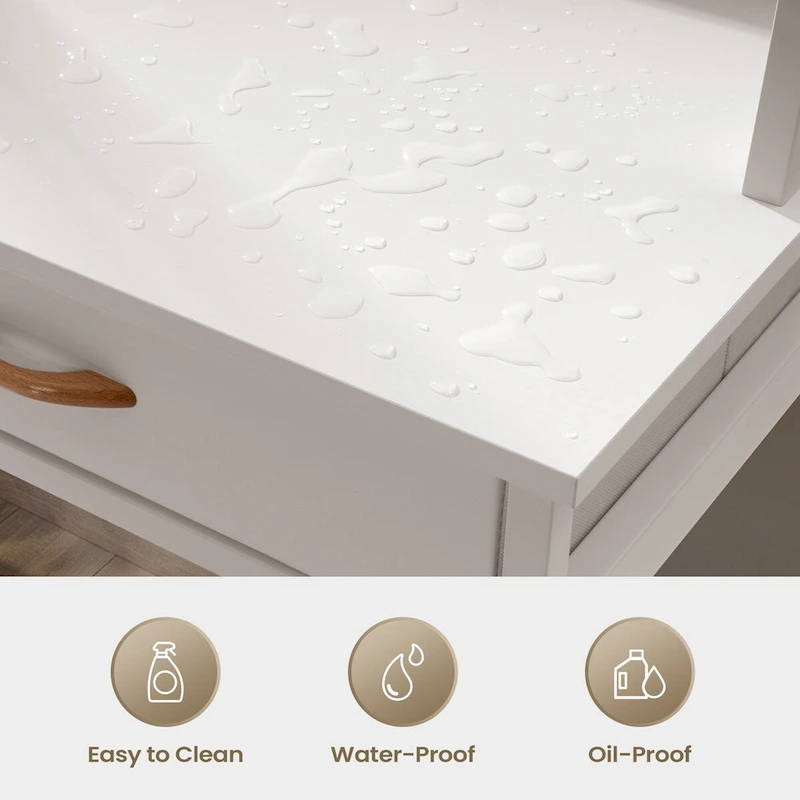 Computer Desk Home Office Desk with Power Outlet Study Writing Table