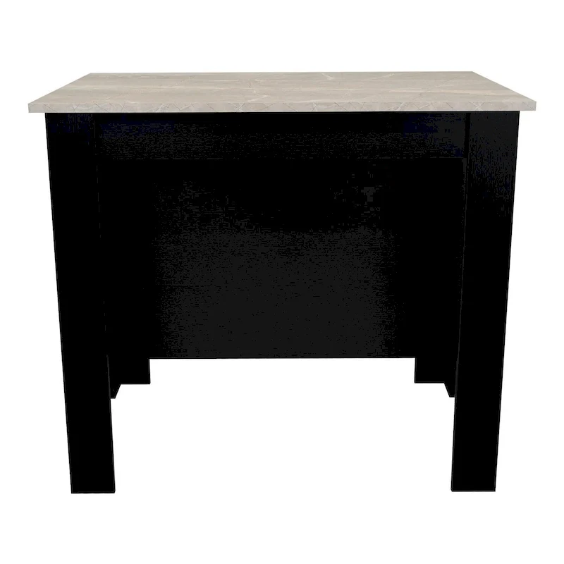 3-Shelf Wooden Casual Kitchen Island