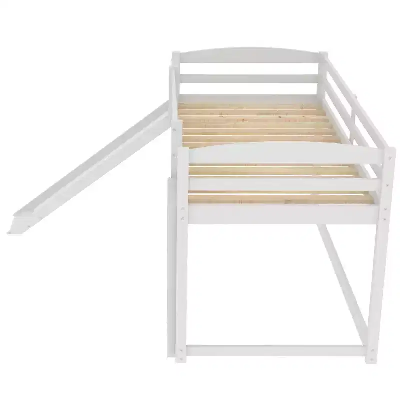 Whisen Twin over Twin Bunk Bed with Convertible Slide and Ladder