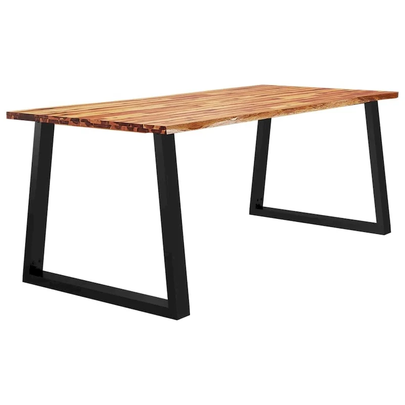 vidaXL Dining Table with Live Edge 78.7x35.4x29.5 Solid Wood Acacia