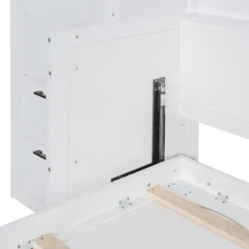 Murphy Bed (Wall Bed) — Featuring Wardrobe, Desk, Drawers, And Shelving