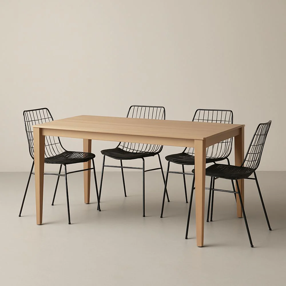 Table - Bois naturel/Noir