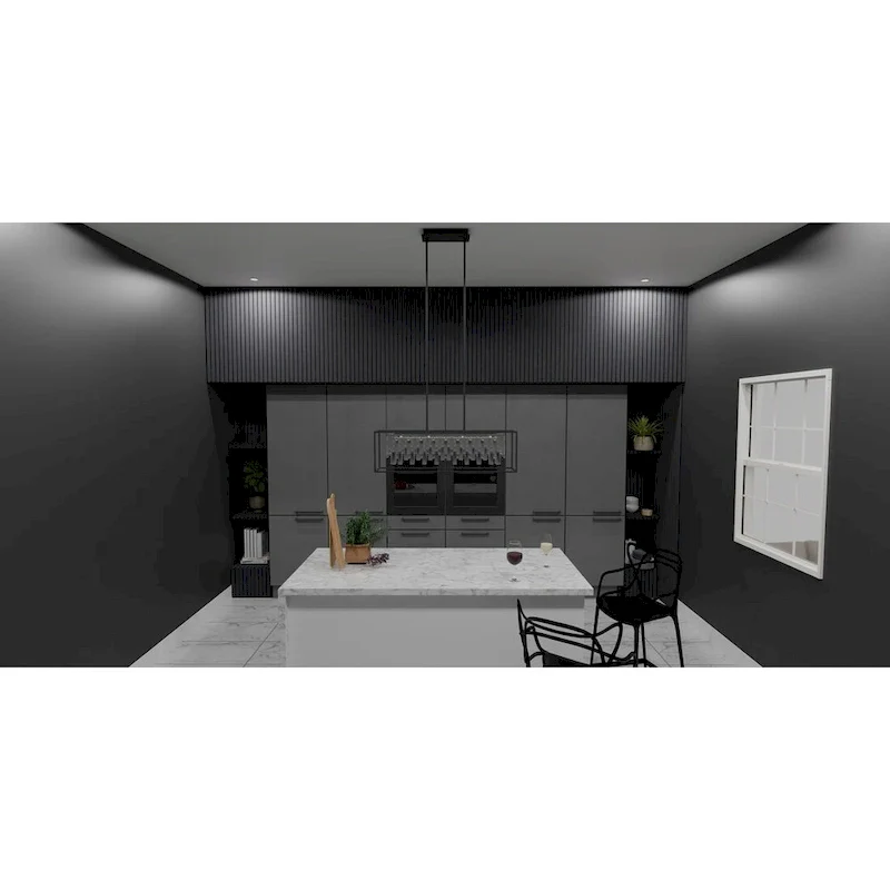 Brillance Integrated LED Matte Black Island Light