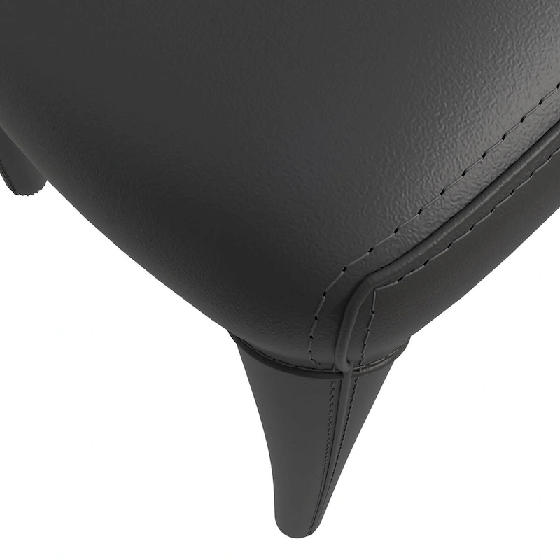 Solace Modern Dining Chair in Upholstered Leather with Steel Frame & Legs by LeisureMod