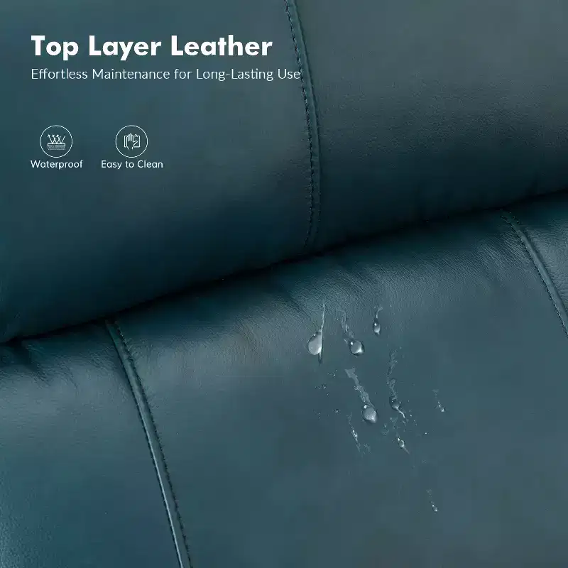 Irene 30.5 Wide Genuine Leather Manual Recliner with Rolled Arms Set of 2| ART OF LIVING DESIGNS