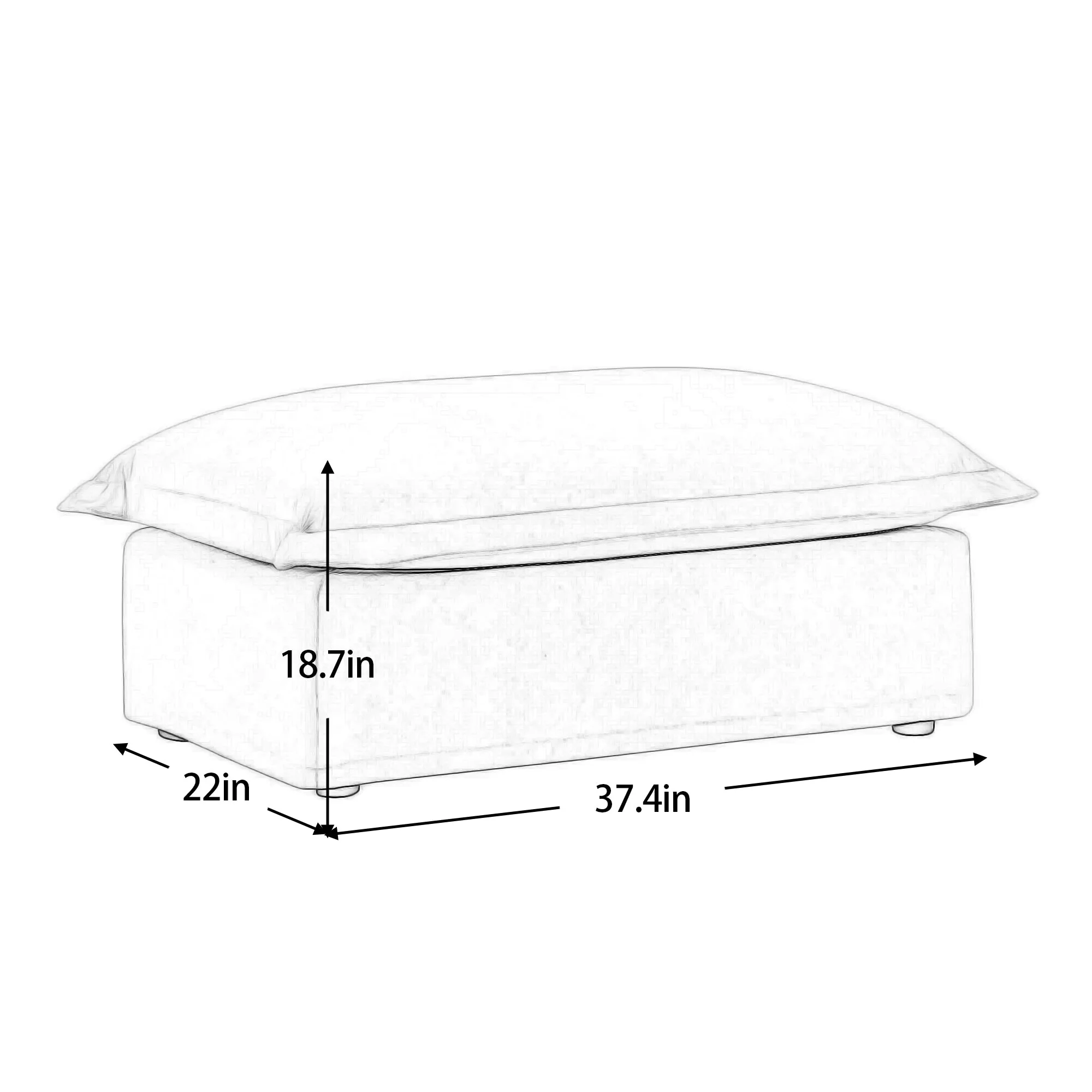 Comfy Chenille Deep Seat Cloud L-Shaped Slipcovered Sectional Sofa