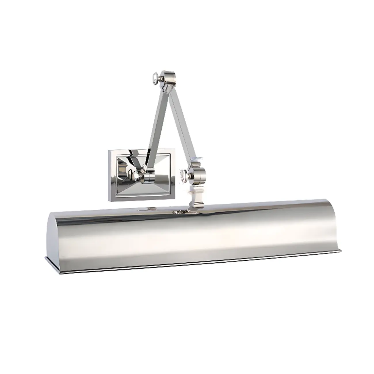 2-Light Metal Swing Arm Wall Light with Long Shade
