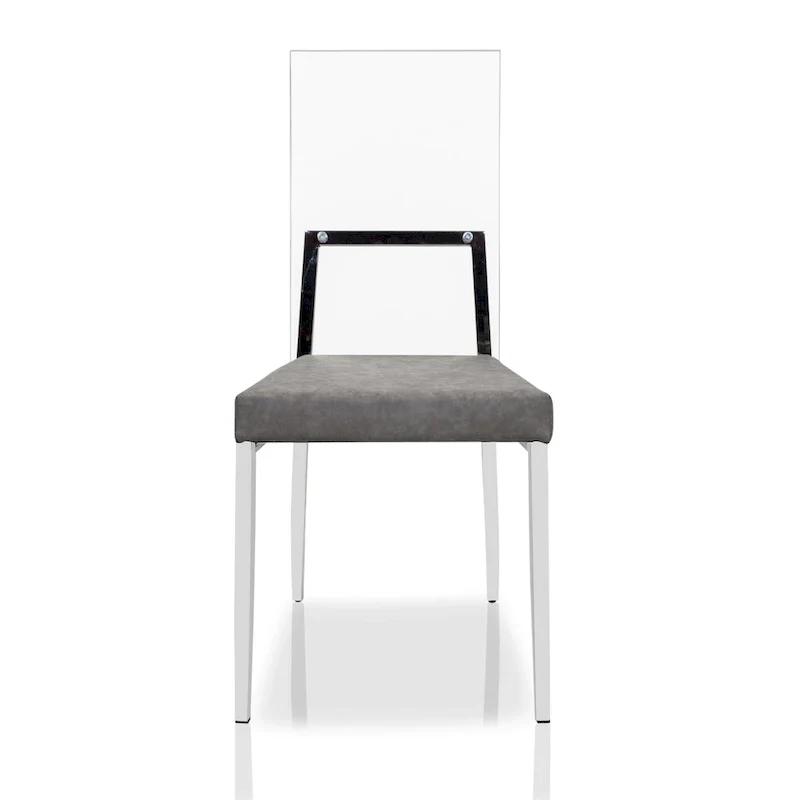 Brusartsi Modern Clear Acrylic Dining Chairs (Set of 2)