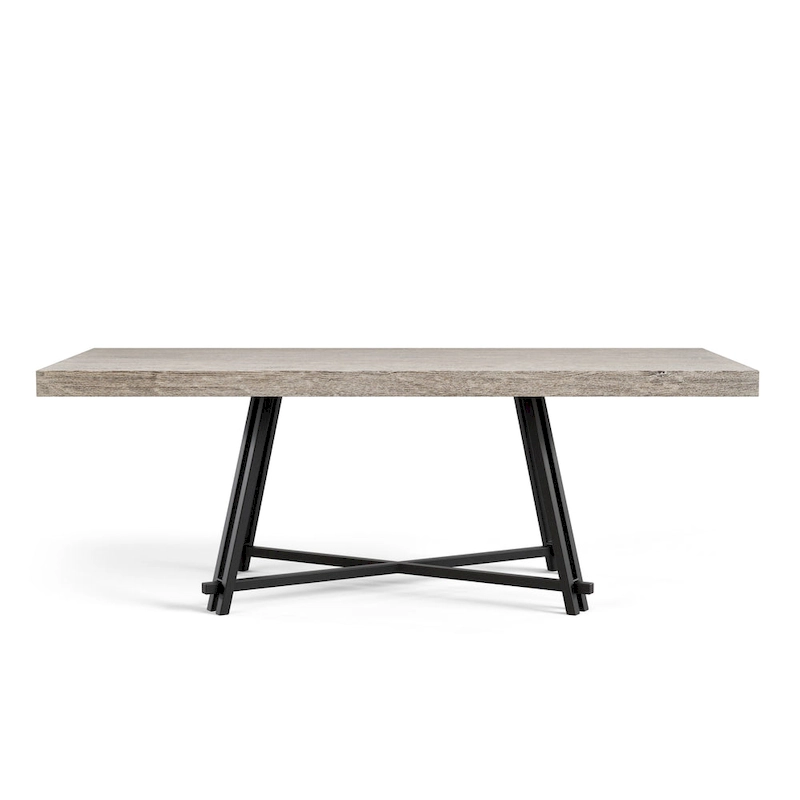 Furniture of America Evrena Modern 7-Piece Black Solid Wood Dining Set