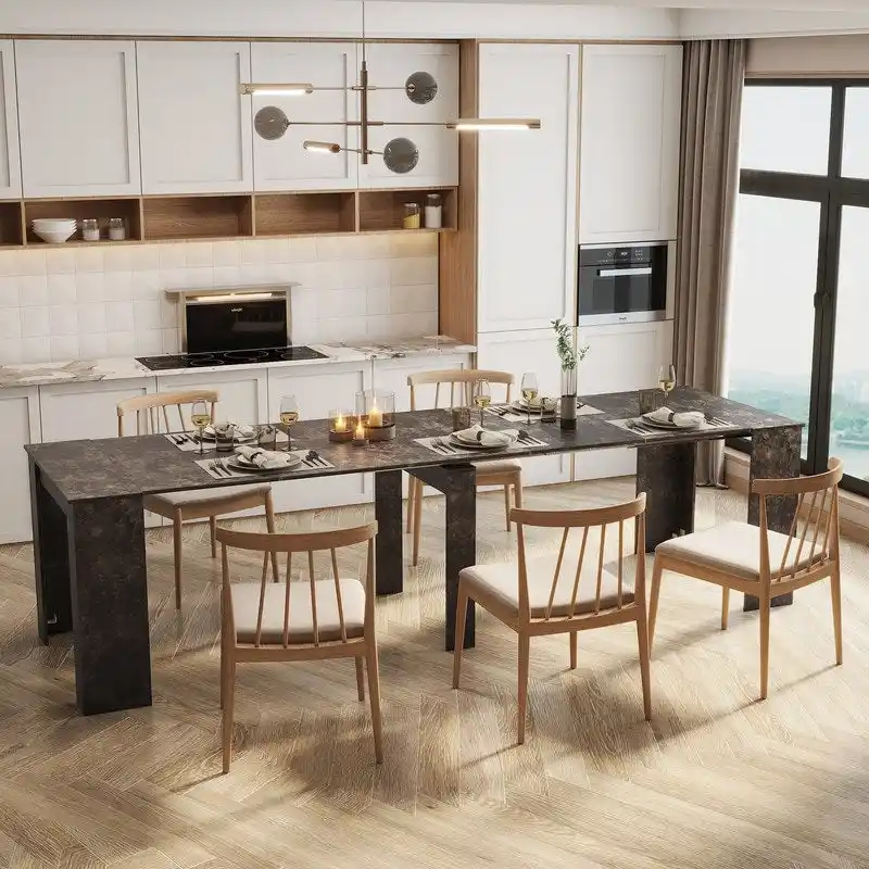 Multifunctional Extendable Wooden Dining Table