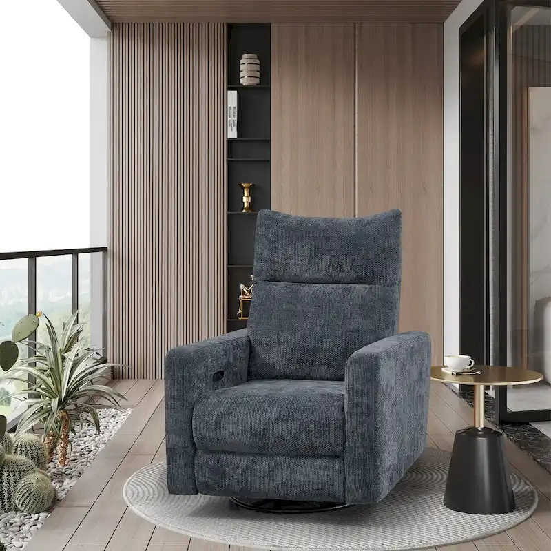 33.5W Power Swivel Glider Recliner with USB Charger