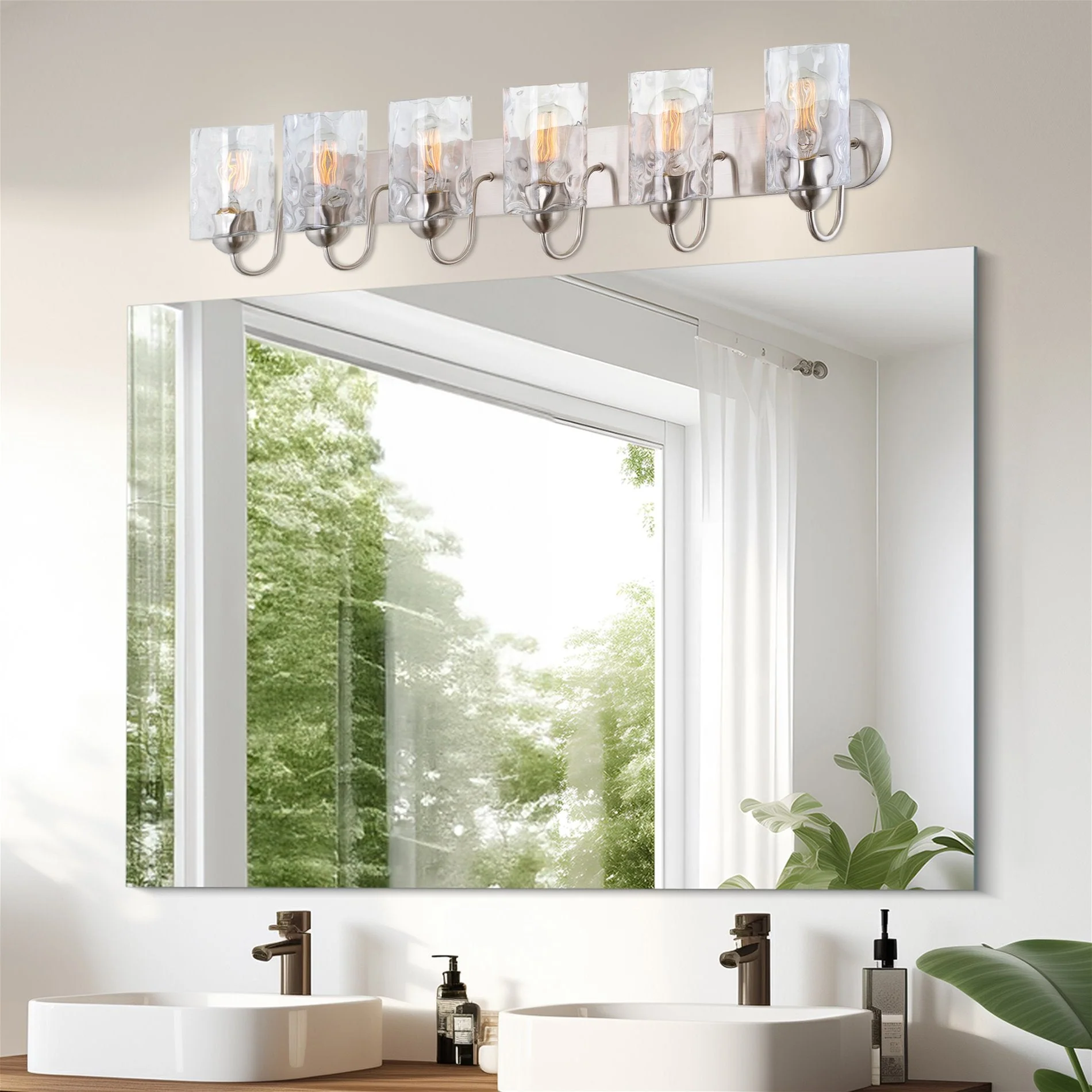 Armada II 48 Modern 6-Light Over Mirror Vanity / Bathroom Light