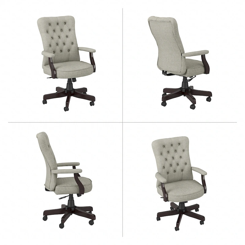 Salinas High Back Tufted Office Chair with Arms by Bush Furniture