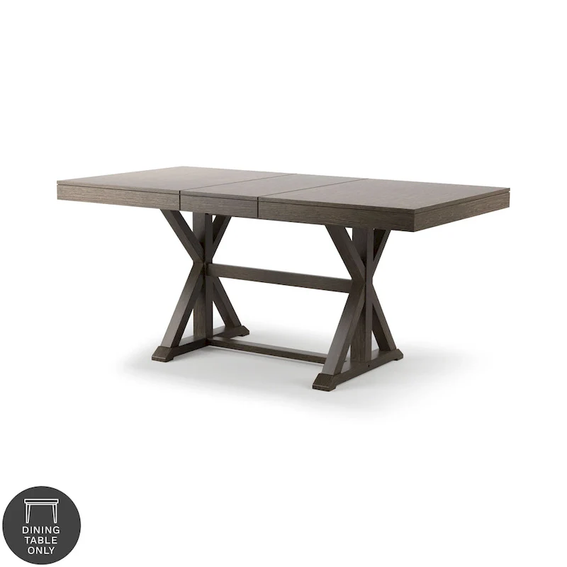 Expandable Dining Table, Rustic Farmhouse, Trestle Base, 18