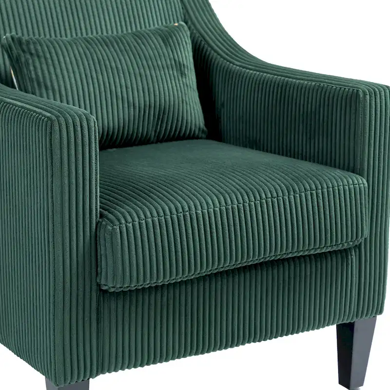 Emerald Modern 26.8 Arm Chair with Rubber Wood Legs