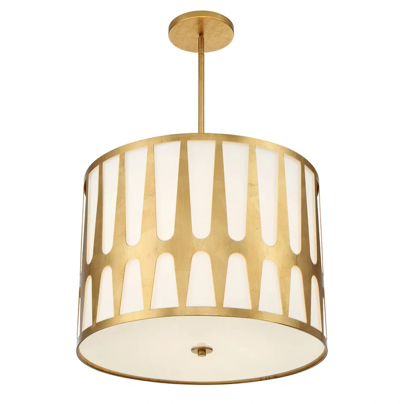 Royston 5 Light Antique Gold Pendant - 24  W x 18.37  H