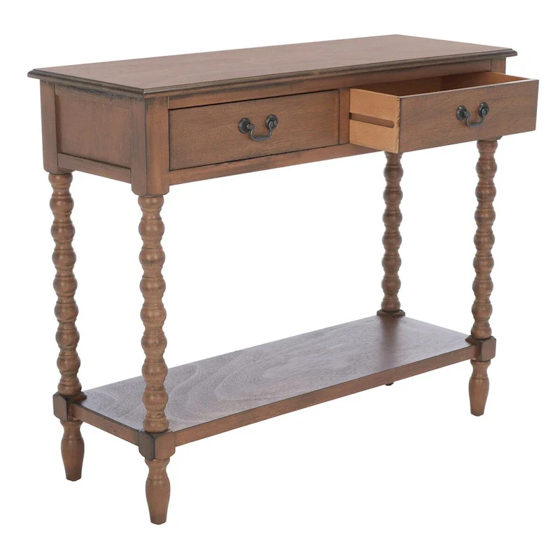 SAFAVIEH Henretta 2-Drawer Console Table - 35.5 W x 13 L x 29.5 H - 35.5 W x 13 L x 29.5 H - 36Wx13Dx30H