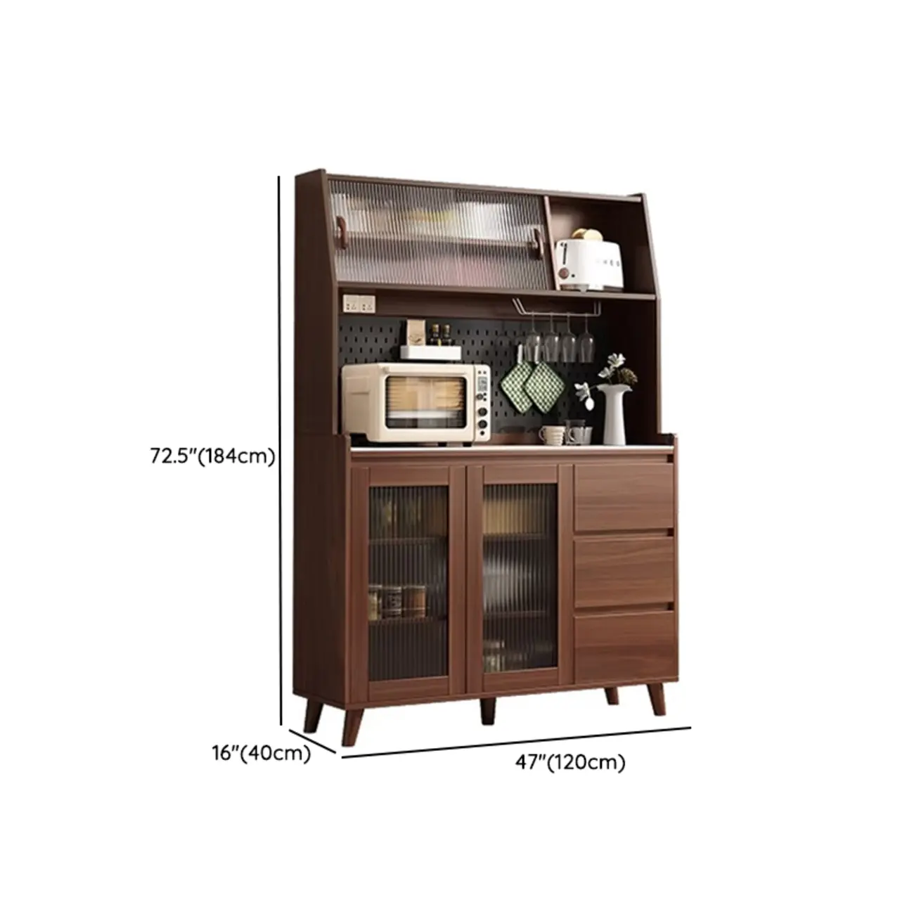 Modern Slab Stone Countertop Kitchen Sideboard