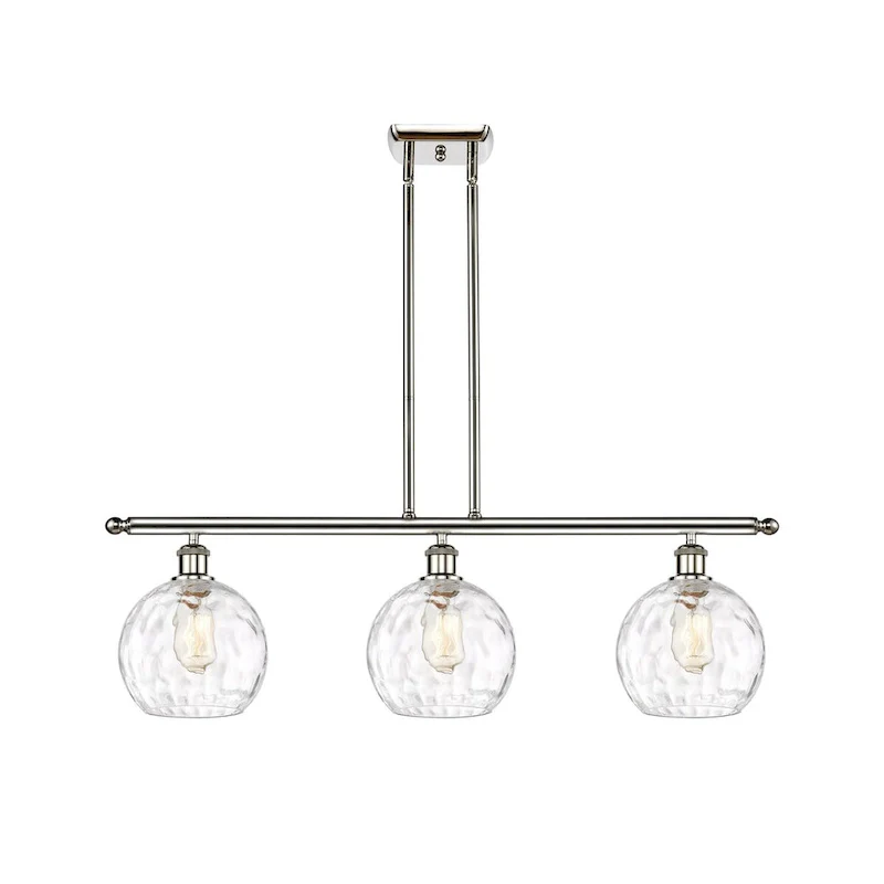 Innovations Lighting Athens Water Glass 3 Light 36  Island Light - 8  Shade