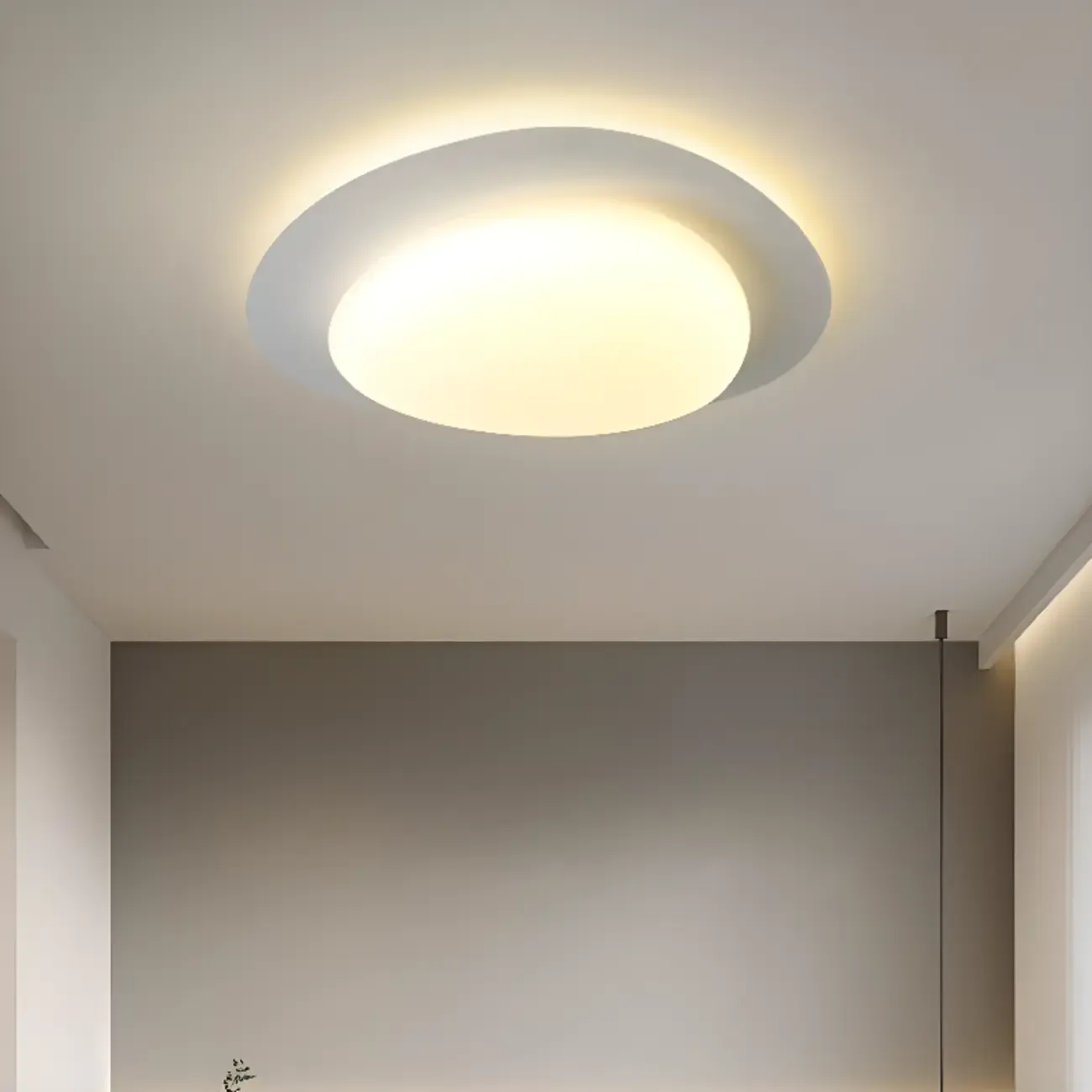Dimmable Modern LED Flush Mount Ceiling Light with 2-Light