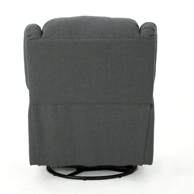 Roomfitters Fabric Glider Recliner with Swivel, Manual Reclining Chair