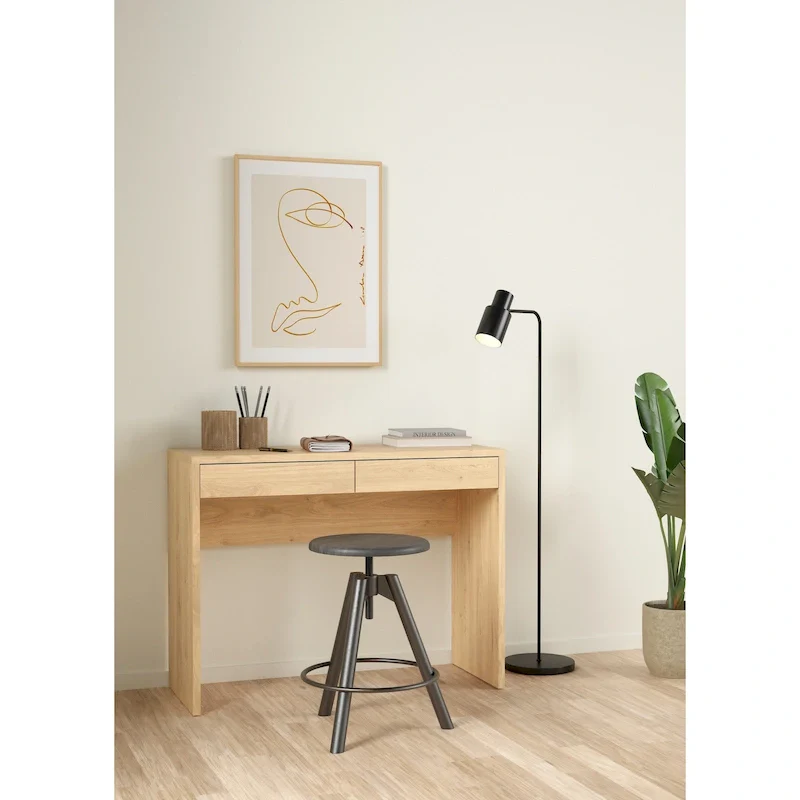 Home Office Writing Desk with 2 Storage Drawers