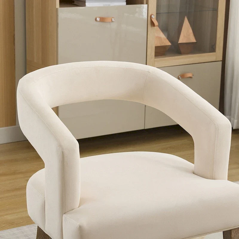 25.79 Wide Modern Barrel Open Back Upholstered Accent Chair