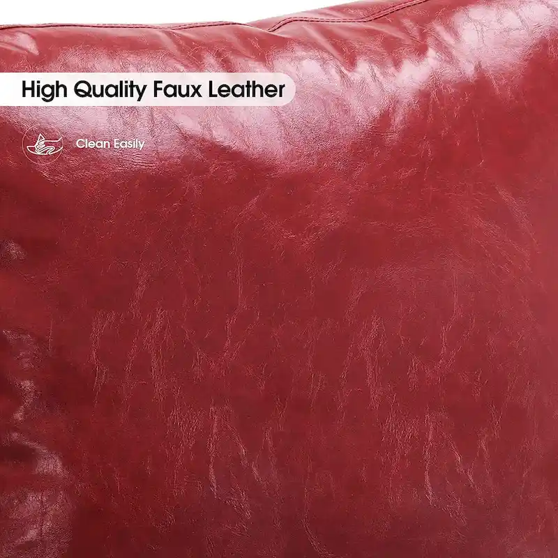 MCombo Modern Accent Chair with Upholstered Cushion, Faux Leather HQ304