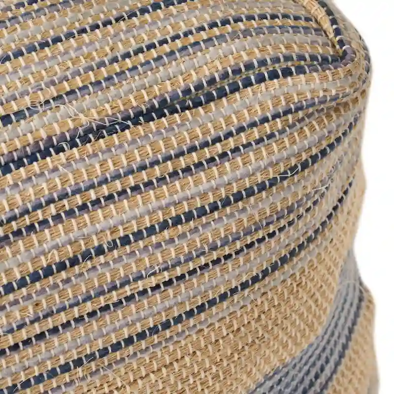 Caiman Handcrafted Boho Fabric Pouf by