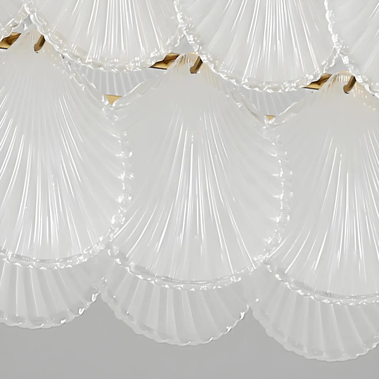 Modern Gold Glass Island Chandelier with 8 Lights