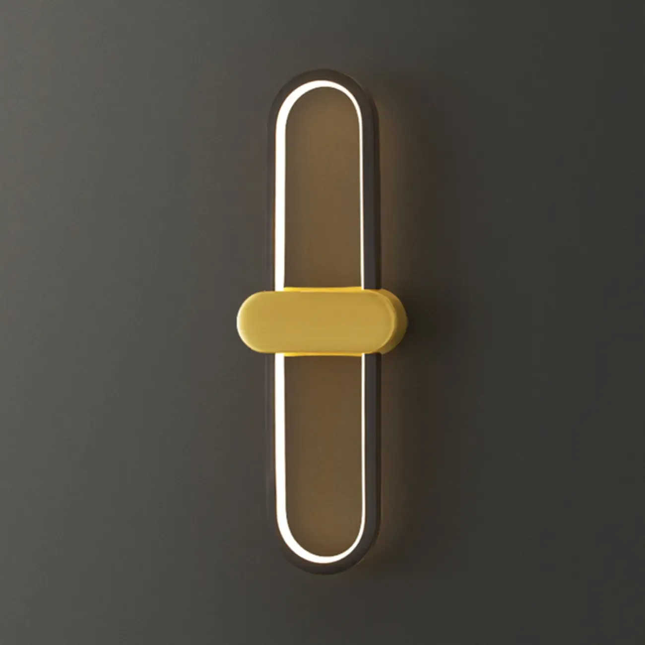 Modern Oval Wall Vanity Light with Silica Gel Shade