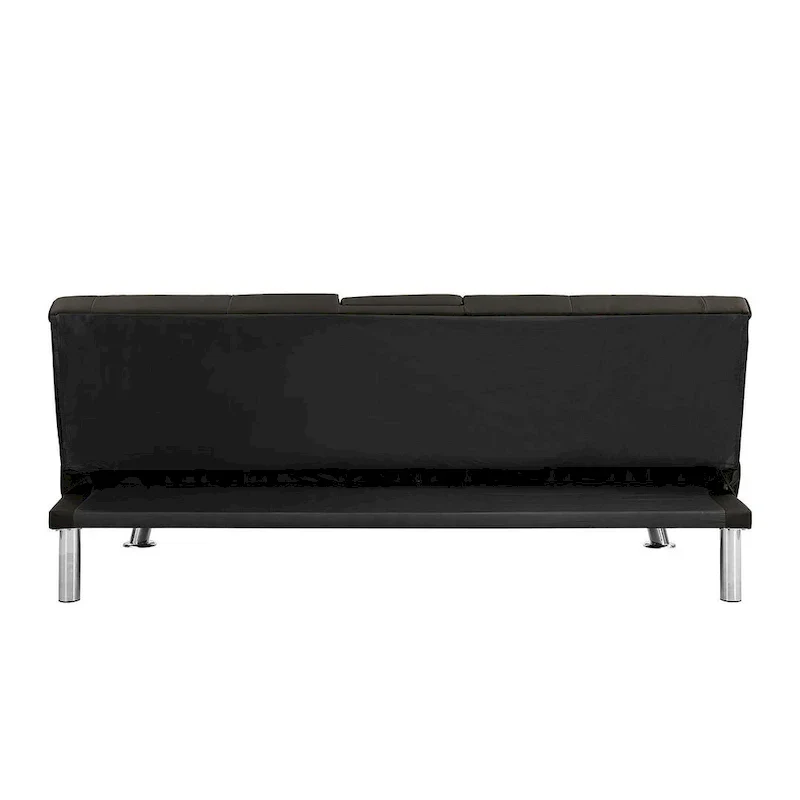 Modern Convertible Adjustable Sofa Bed - Faux Leather Recliner Double Sofa