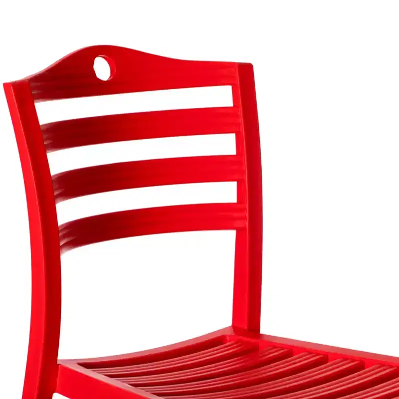 Fabulaxe Modern Plastic Dining Chair with Ladderback Design
