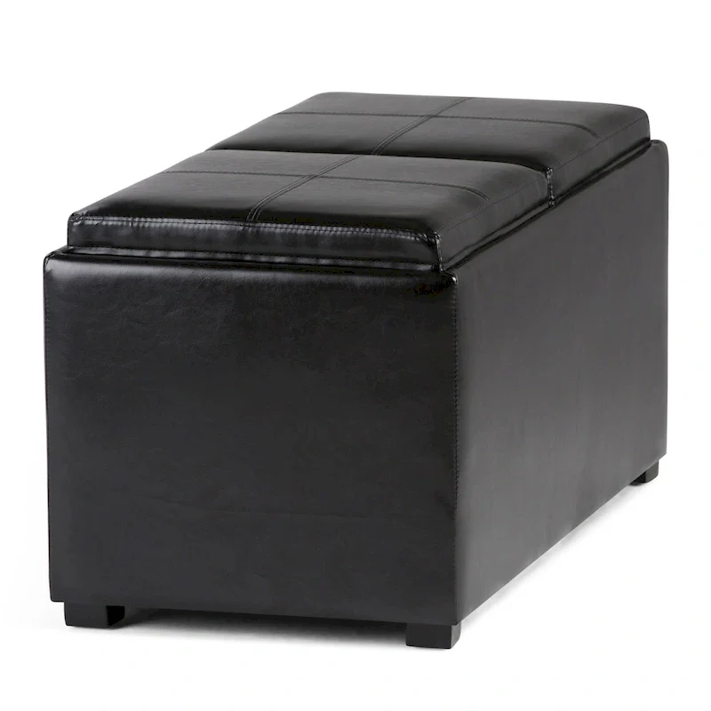Fabric-Upholstered 3-Piece Ottoman Set