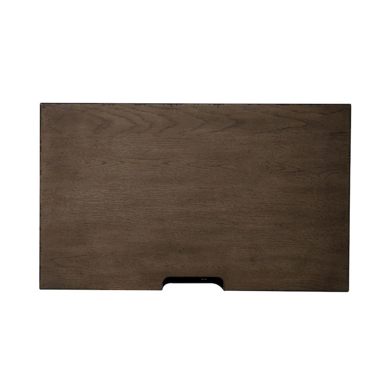 Nightstand - Dusty Taupe, 2 Drawers, Charging Station, Brass Hardware, 28W x 28H, Farmhouse