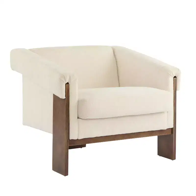 Christopher Knight Home Logan Mid-Century Modern Wooden Upholstered Accent Chair