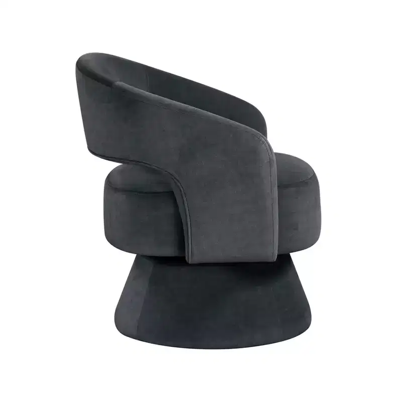 Velvet Swivel Accent Chair, 1-Seat