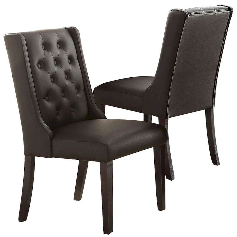 Modern Faux Leather Tufted Dining Chair,Set of 2