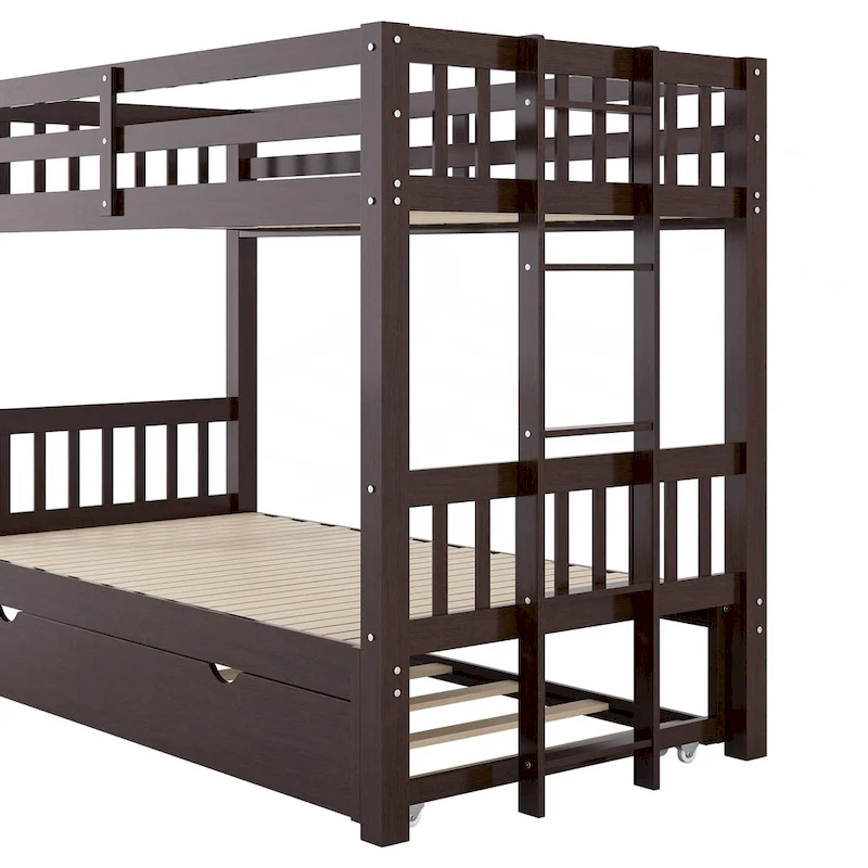 Versatile Pull-out Bunk Bed with Trundle