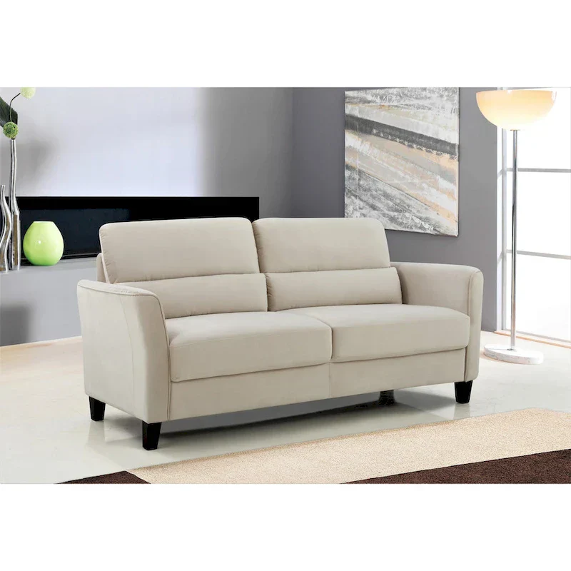 77.95 Mid Century Modern Upholstered Sloped Arms Living Room Sofa