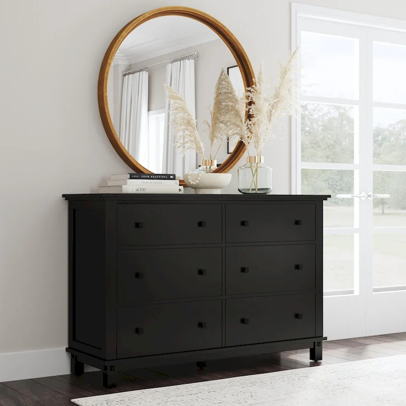 Oak Park Black Wood Dresser