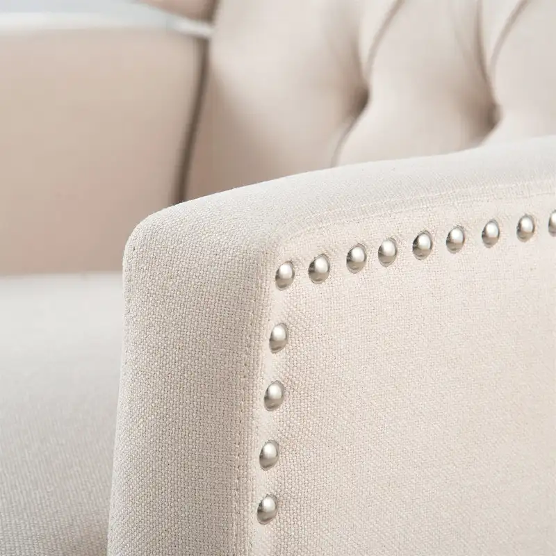 27 Wide Upholstered Manual Recliner, Wing Sofa Chair with Wood Legs